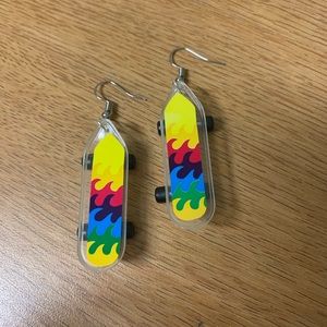 Wave Skateboard Earrings